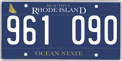 RI license plate 961090