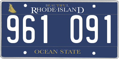RI license plate 961091