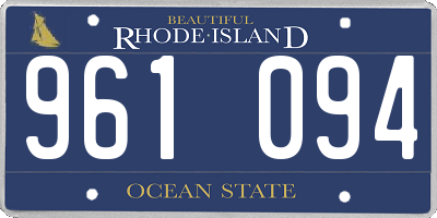 RI license plate 961094