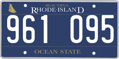 RI license plate 961095