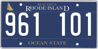 RI license plate 961101