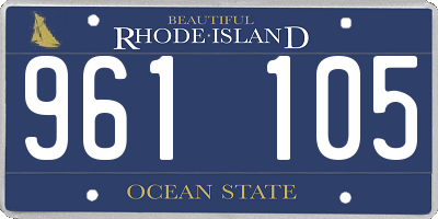RI license plate 961105