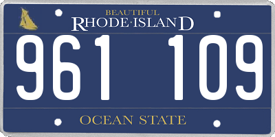 RI license plate 961109