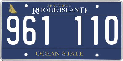 RI license plate 961110