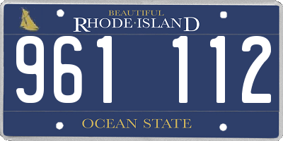 RI license plate 961112