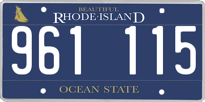 RI license plate 961115