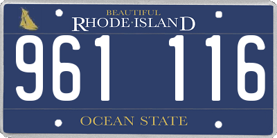 RI license plate 961116