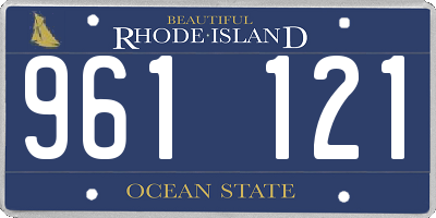 RI license plate 961121