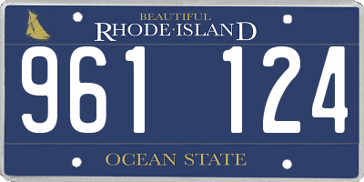 RI license plate 961124