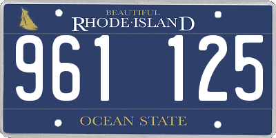 RI license plate 961125