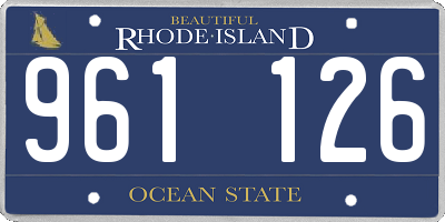 RI license plate 961126