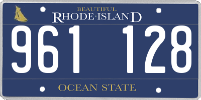 RI license plate 961128