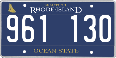 RI license plate 961130