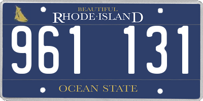 RI license plate 961131