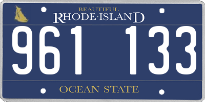 RI license plate 961133
