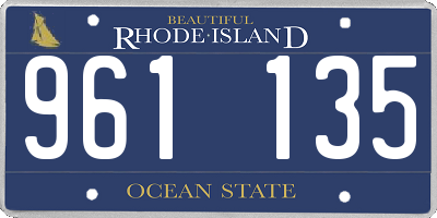RI license plate 961135