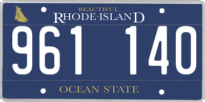 RI license plate 961140