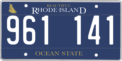 RI license plate 961141