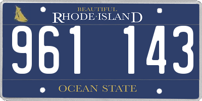 RI license plate 961143