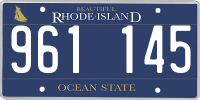 RI license plate 961145