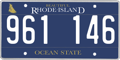 RI license plate 961146