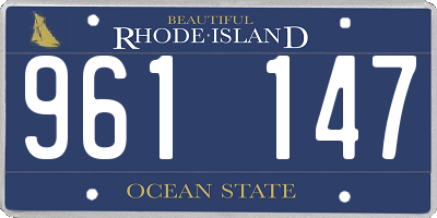 RI license plate 961147