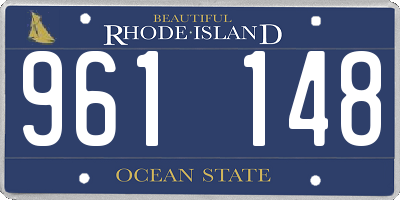 RI license plate 961148