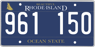 RI license plate 961150