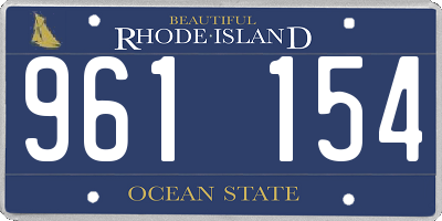 RI license plate 961154