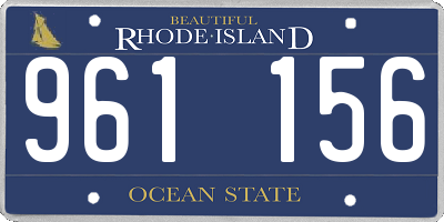 RI license plate 961156