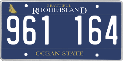 RI license plate 961164