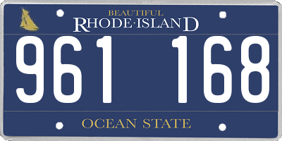 RI license plate 961168