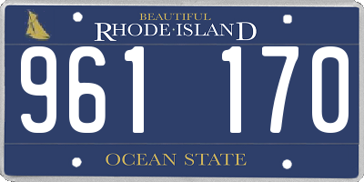 RI license plate 961170