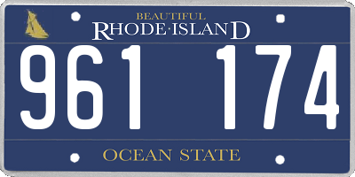 RI license plate 961174