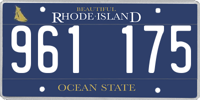RI license plate 961175