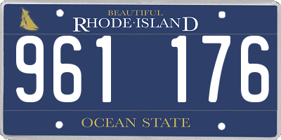 RI license plate 961176