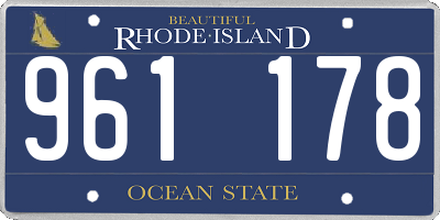 RI license plate 961178