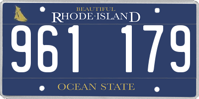 RI license plate 961179