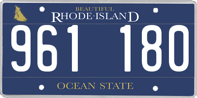 RI license plate 961180