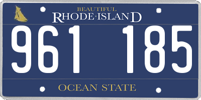 RI license plate 961185
