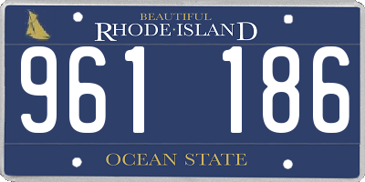 RI license plate 961186