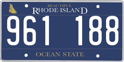 RI license plate 961188