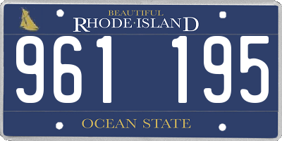 RI license plate 961195