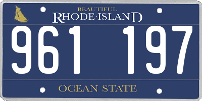 RI license plate 961197