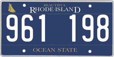 RI license plate 961198