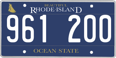 RI license plate 961200