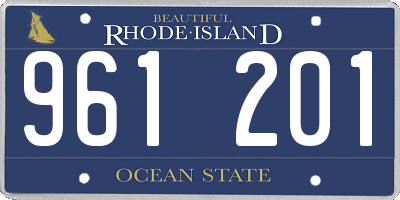 RI license plate 961201