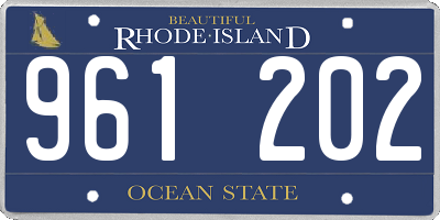 RI license plate 961202