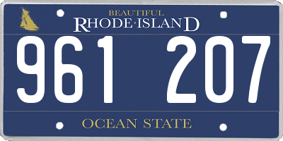 RI license plate 961207