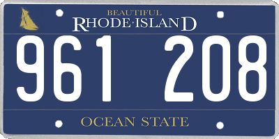 RI license plate 961208